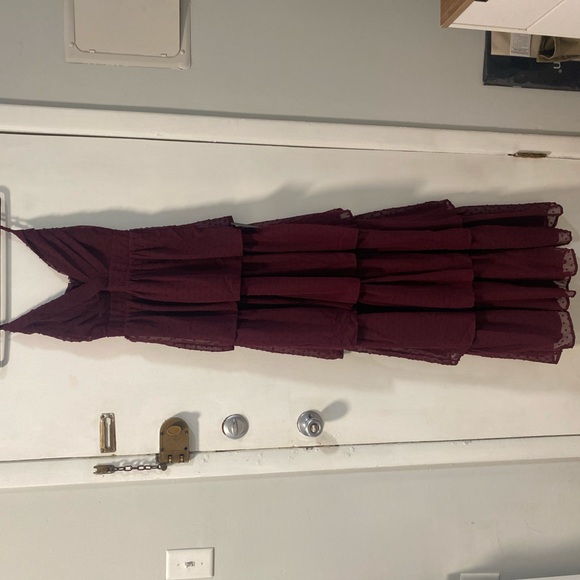 LuLus Tiered Evening Dress - Picture 2 of 5